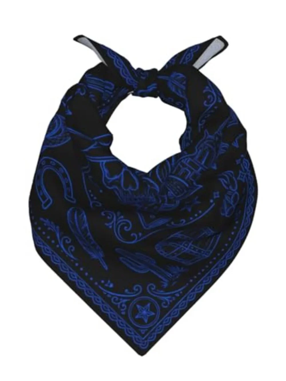 Western Skull Head Scarf Like Silk Satin Headscarf 22